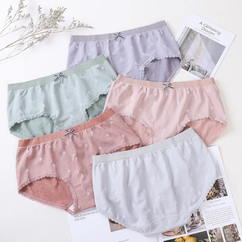 

Новый стиль, Лидер продаж, женское нижнее белье со средней талией, волнистые дышащие сексуальные нижние трусики, удобные кружевные трусики, ...