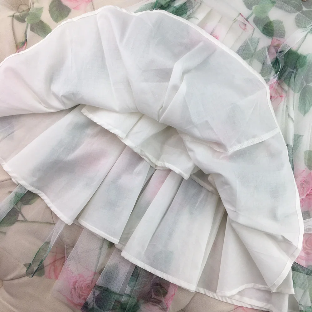 

High-end custom 2021 summer new children's clothing new products girls girls dresses net yarn cotton flowers spring and summer c