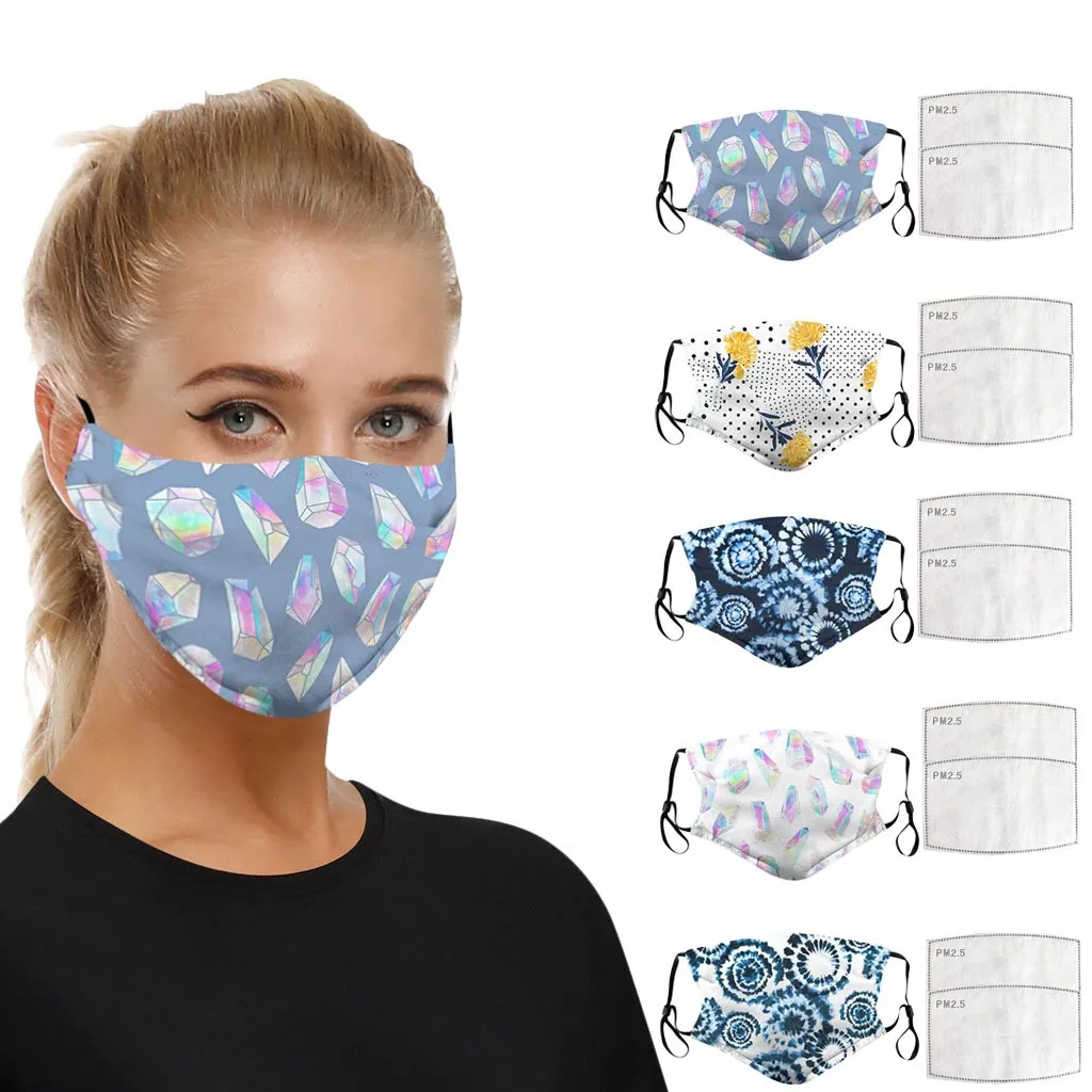 

Face Mask With 2 Activated Carbon Filter For Women Men Washable Cotton Mouth Cover Mask Face Mouth Mask Adjutable Mscara