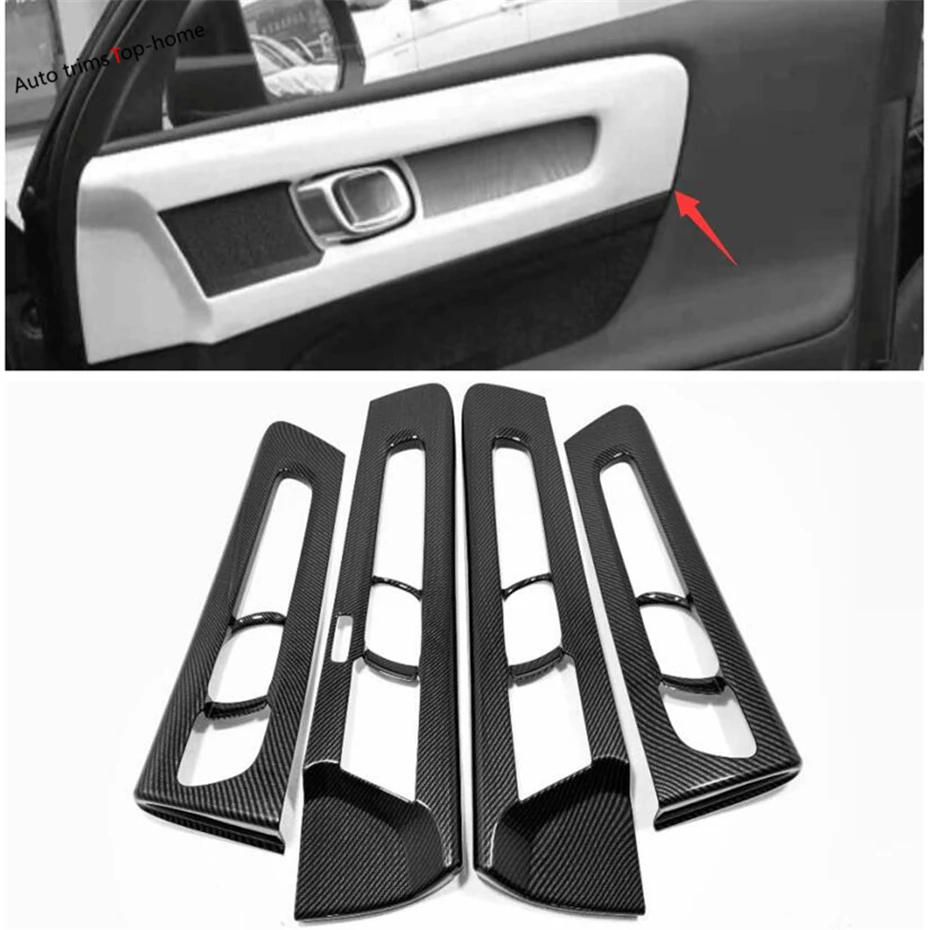 

Yimaautotrims Inner Door Handle Doorknob Bowl Cover Trim Fit For VOLVO XC40 2018 - 2021 Matt Carbon Fiber ABS Interior Mouldings