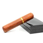 Новинка, деревянная трубка для сигар из розового дерева переносной чехол для хранения хьюмидор, держатель для табака, сигарет Somoking, аксессуары для сигар, 3 размера, 1 шт.