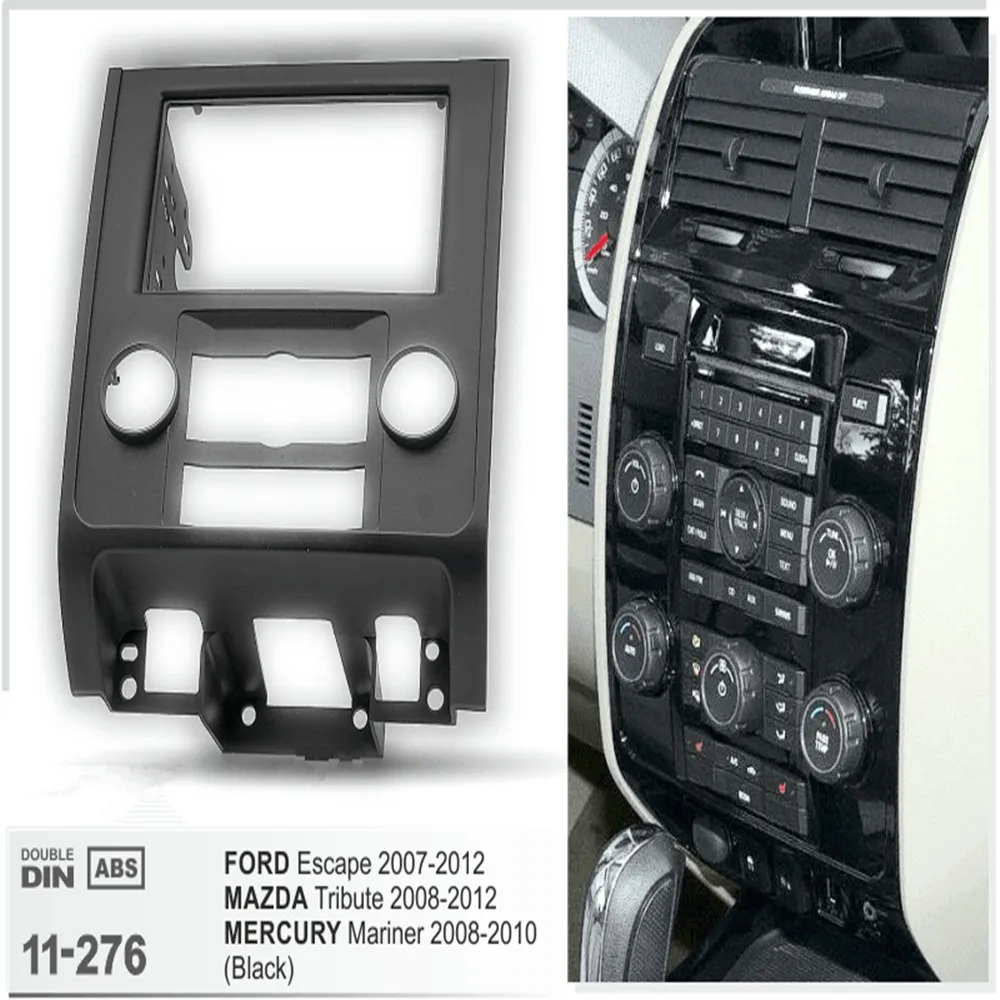 Автомагнитола для MAZDA Tribute MERCURY Mariner Ford Escape стерео двойная 2 Din фасция рамка Dash установка CD DVD черный