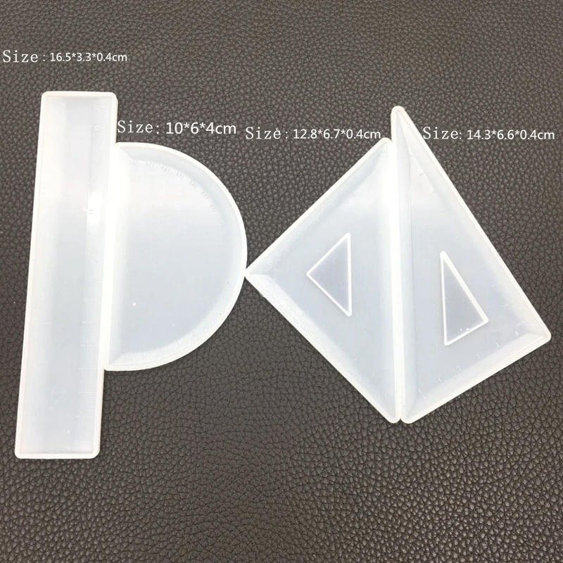 2021 New 1PCS Button Craft DIY Transparent UV Scale Ruler Stationery Resin Liquid Silicone Combination Molds for Making Jewelry - купить по