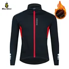 WOSAWE зимние теплые мужские велосипедные куртки, светоотражающая флисовая ТермоЗащита, водонепроницаемая ветровка для горного велосипеда, ветровка для велосипеда