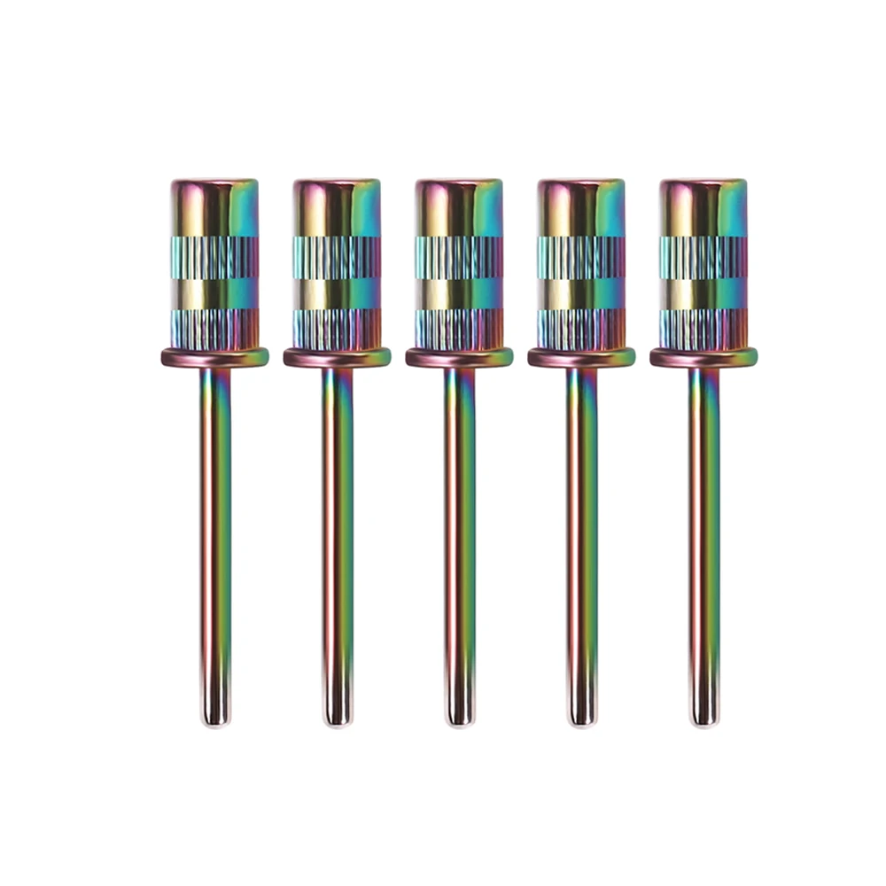 

10Pcs Rainbow Manicure Electric Nail Drill Accessories Mandrel Bit Nail Sanding Drum For Sanding Bands Pedicure