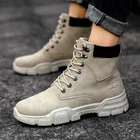 Зима 2020, теплые меховые мужские зимние ботинки, боевые ботильоны особой силы с плюшевой подкладкой, Рабочая обувь, высококачественные мужские уличные кроссовки