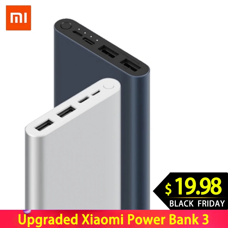 Новинка, Xiaomi Mi внешний аккумулятор 3, 10000 мА/ч, внешний аккумулятор, портативный аккумулятор, быстрая зарядка, 10000 мА/ч, внешний аккумулятор, поддерживает зарядку 18 Вт