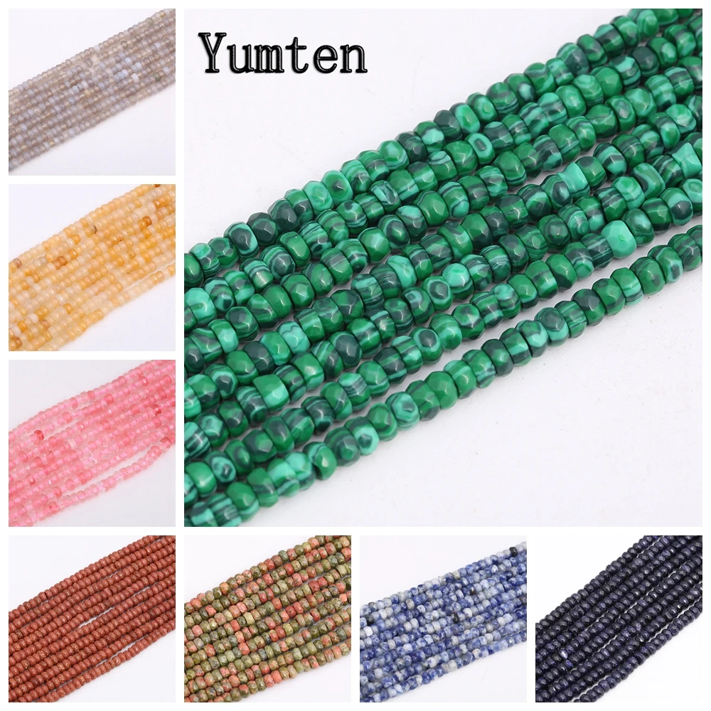 Yumten круглые блестящие малахитовые бусины 5 мм* 8 мм бусины DIY бирюзовый агат украшение из розового кварца ручной работы натуральные аксессуары натуральные камни бисер для бисероплетения