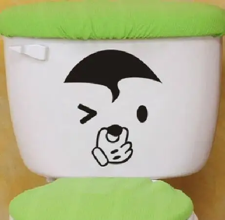 Happy Funny Face Toilet Stickers Bedroom Living Room Restaurant Decoration Waterproof Mural Art Wall Decals | Дом и сад