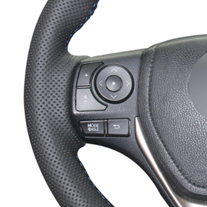BlackPU искусственная кожа Чехол рулевого колеса автомобиля для Toyota RAV4 2013- Corolla- Auris 2013- Scion iM
