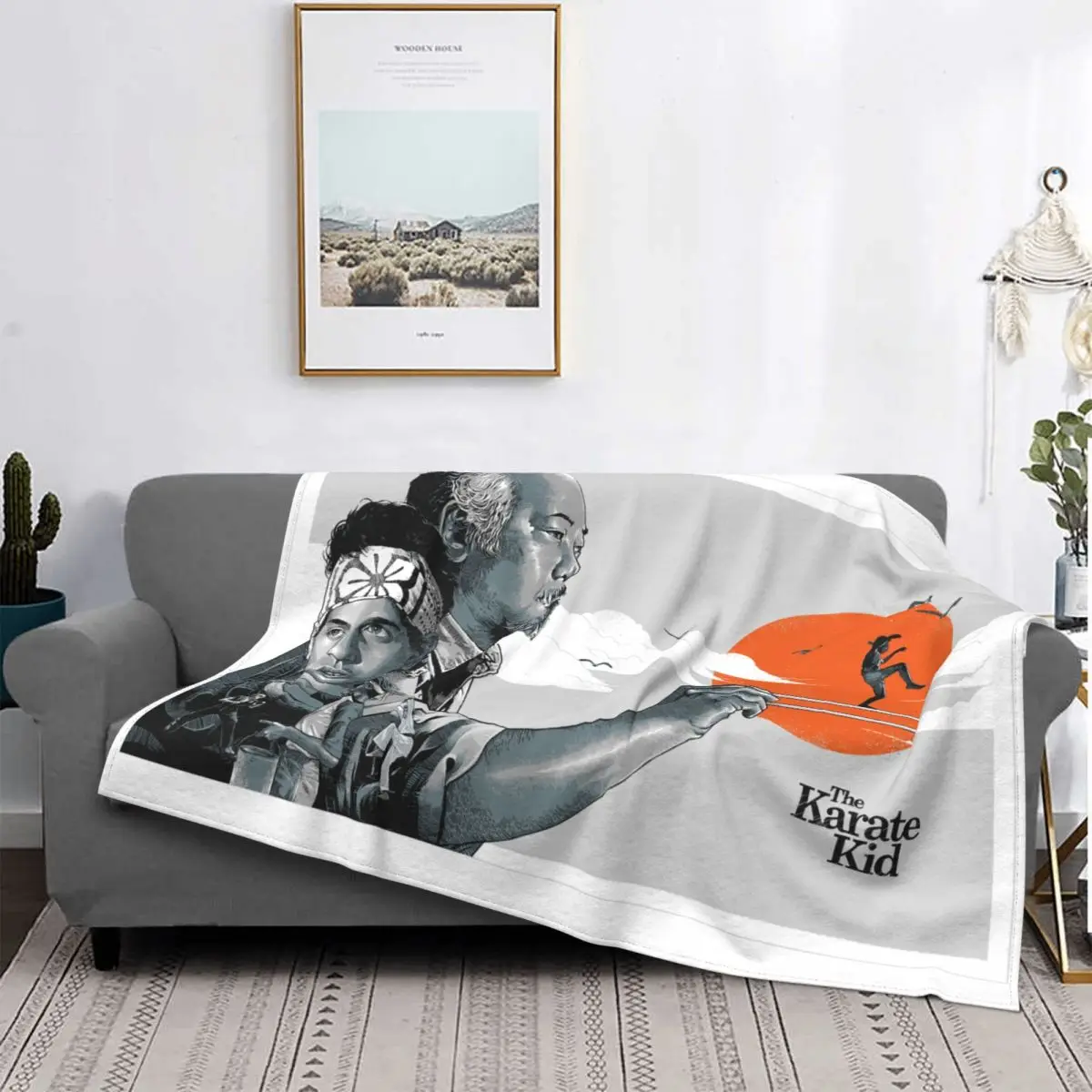 

Cobra Kai Blanket Flannel Summer Karate Kid No Mercy Portable Soft Throw Blankets for Sofa Outdoor Bedspread