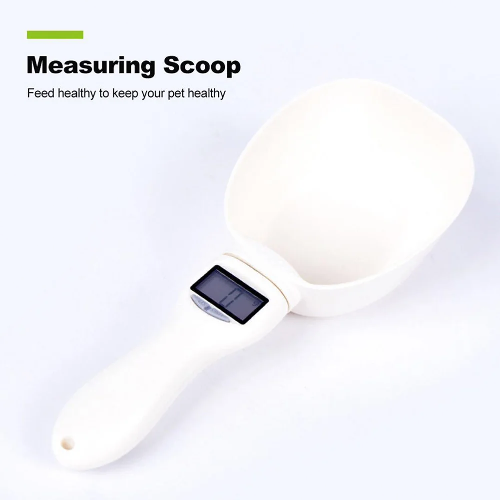 Pet Dog Food Scale Spoon LCD Display Cat Feeding Bowl Measuring Meter Supplies Weighing Measure Digital | Дом и сад