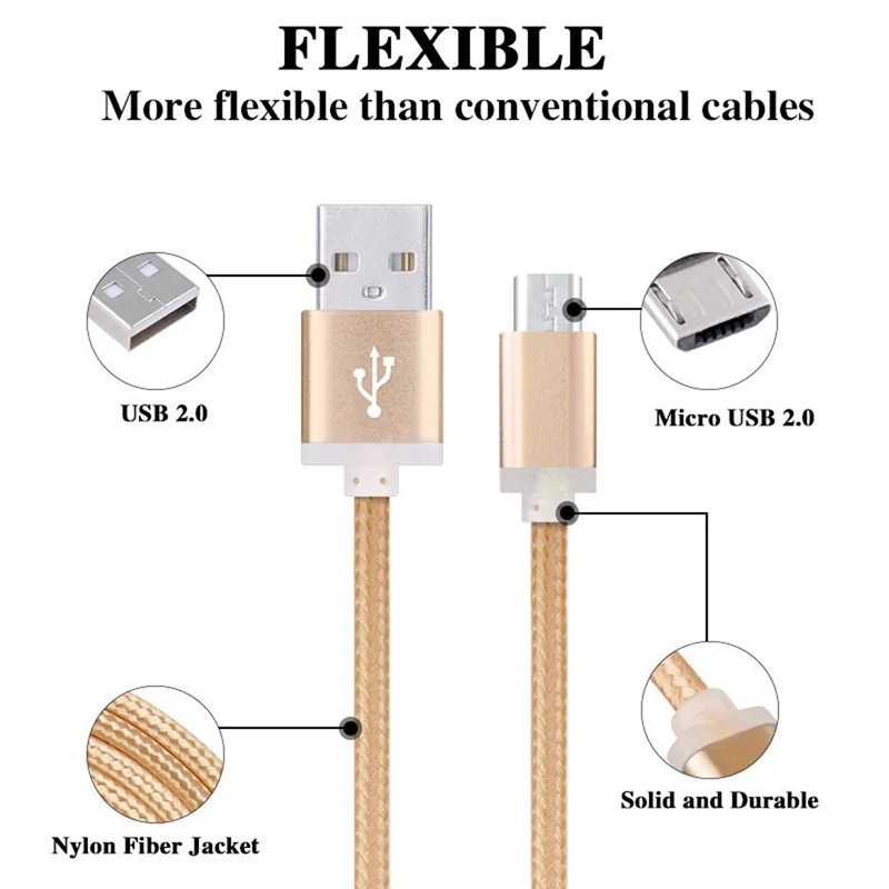 USB Зарядное устройство 1m 2m 3M usb кабель с Micro для OPPO R7 R9 R11 R15 R17 A3 A3S A5 A7 A9 F3 F5 F7 быстрой