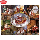 Алмазная живопись Санта-Клаус, сделай сам, вышивка крестиком, полная мозаика, полная вышивка, ручная работа с квадратнымикруглыми стразами
