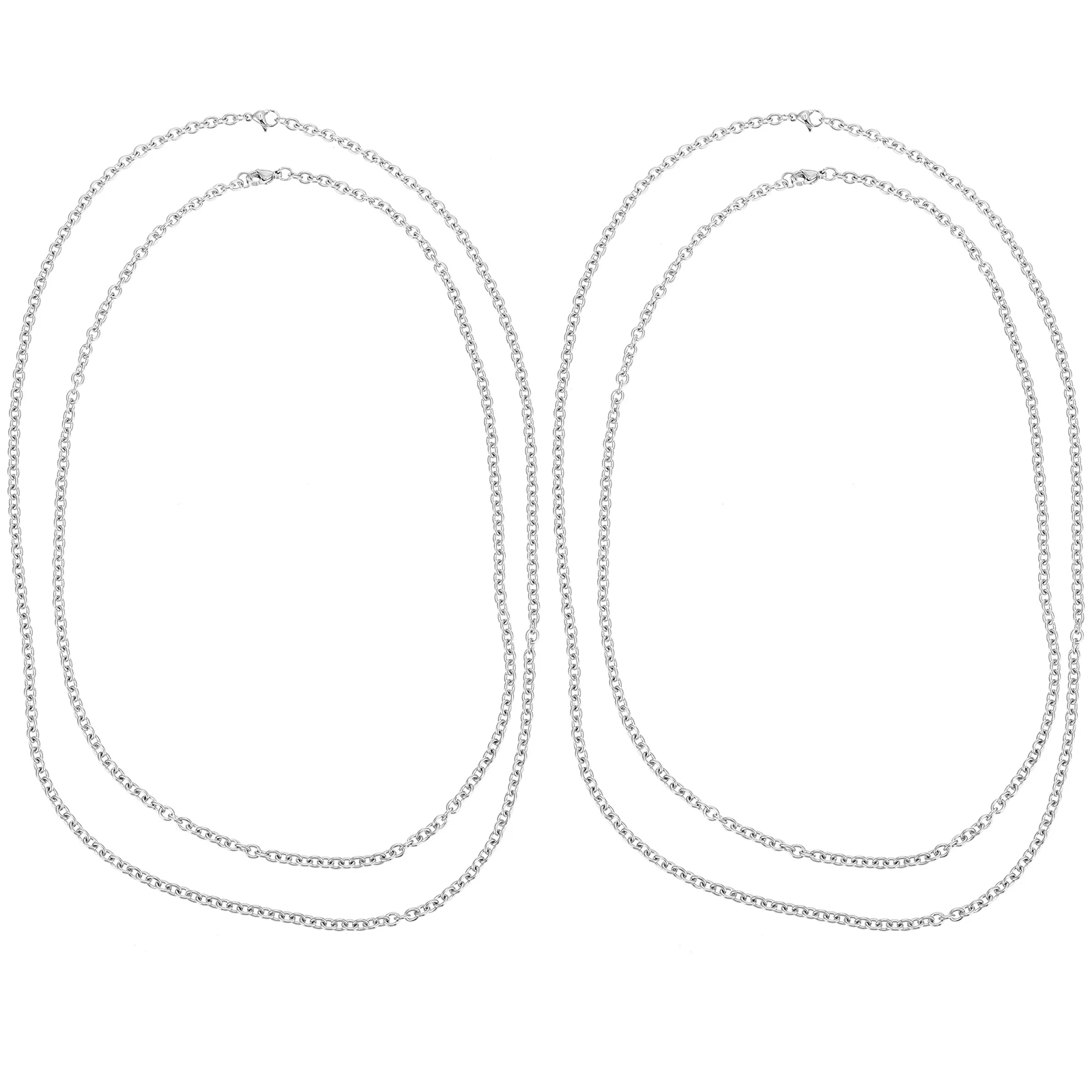 

4pcs Titanium Steel Necklace Chain Jewelry Making Findings DIY Necklace Material