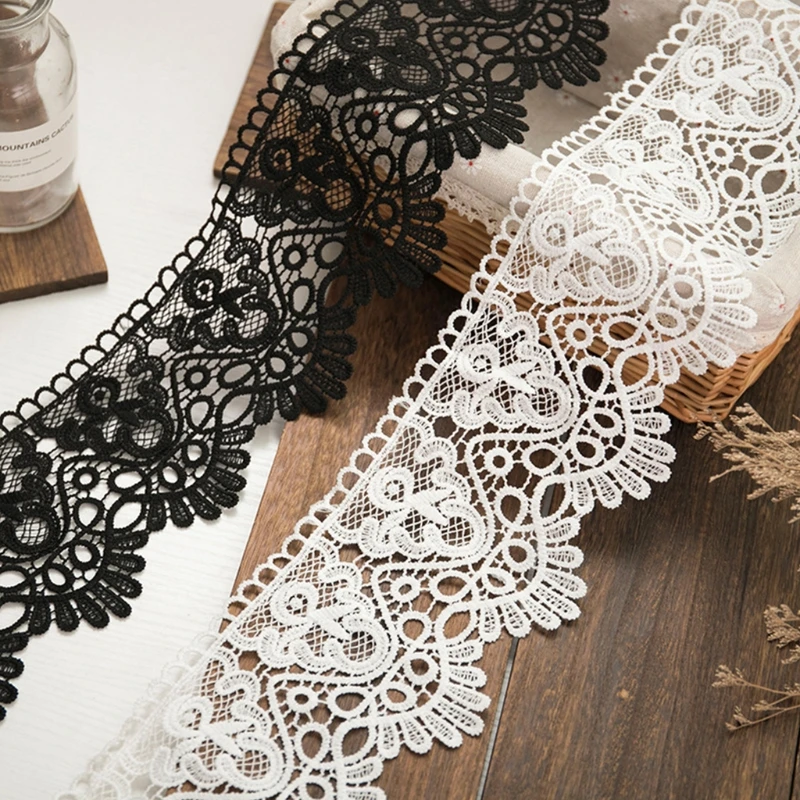 

White Handmade Lace Jewelry Patchwork Material Lace Ribbon DIYSewing Garment Accessories Bouquet Lace Ribbon Table Decor