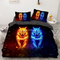 design 3d wolf pattern bedding set soft comforter covers luxury duvet quilt cover sets single home textile with pillow shams