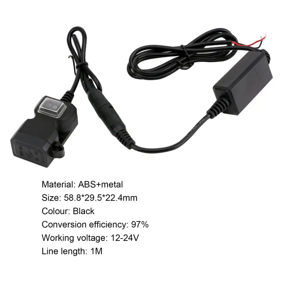 

70% Dropshipping!!Dual USB Motorcycle Charger Handlebar Mount Phone Fast Charger Adapter with Switch