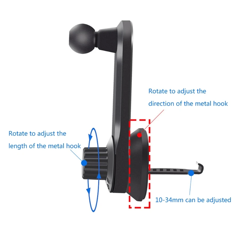 car air vent clip 17mm ball head for universal car phone holder gravity stand bracket magnetic support mobile car adapter holder free global shipping