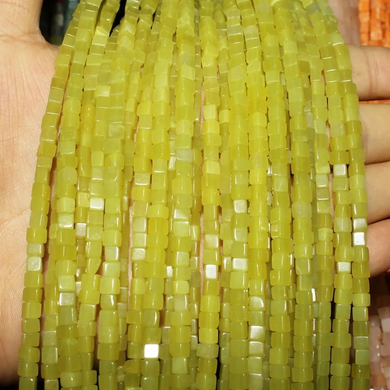 Кубики из натурального камня тигрового глаза незакрепленные бусины-разделители