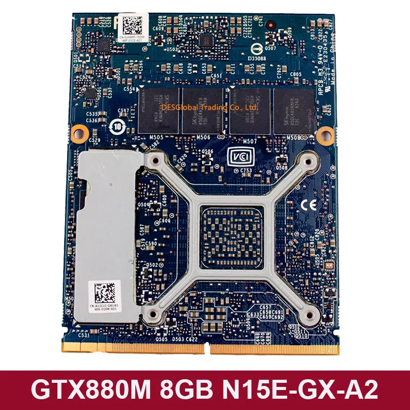 Оригинальная GTX880M GTX 880M N15E GX A2 8G видеокарта VGA для ноутбука DELL M17X R4 R5 M18X R2