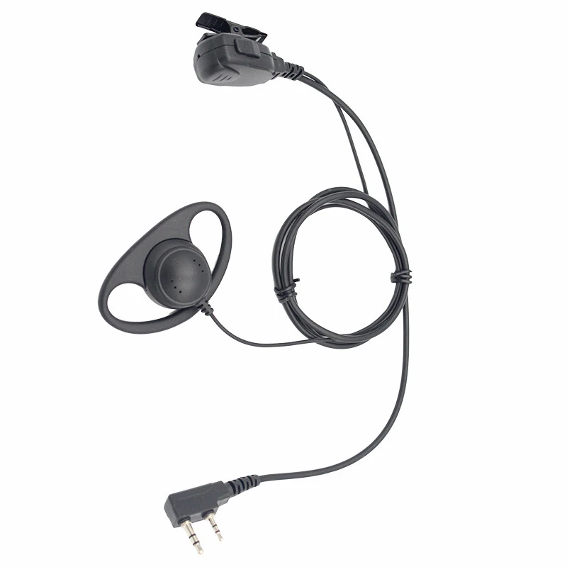 

Walkie Talkie Headset for Baofeng D Shape Earphone Earpiece with PTT Mic for Retevis H-777 RT22 RT21 RT68 Two Way Radio 2 Pin