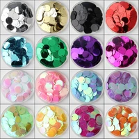 sequin 10mm 15mm 20mm 25mm 30mm pvc flat round loose sequins paillettes sewing wedding craft accessories with 1 side hole 10g