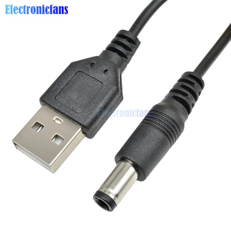 USB 2 0 к DC 5 мм x2.1мм 5.5X2. 1 8 м кабель линии электропередач MCU источник питания |