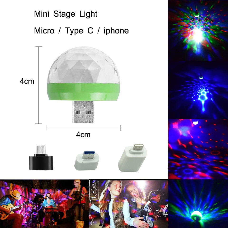 Цветная RGB Светодиодная лампа сценисветильник для дискотеки диджевечерние