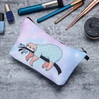 Для женщин сумка для хранения макияжа 3D напечатан косметическая сумки Ленивцы Луг печать несессер мешочки для косметики для косметичка для путешествий, сумка