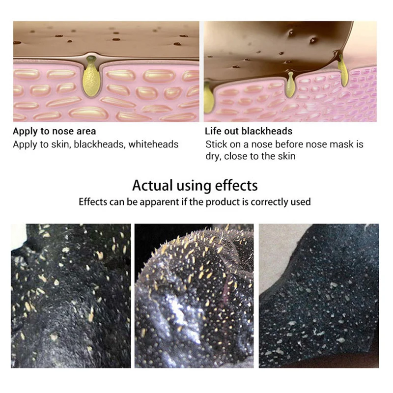 

Bamboo Charcoal T Zone Blackhead Remove Facial Masks Deep Cleansing Purifying Peel Off Blackheads Facail Masks 60g