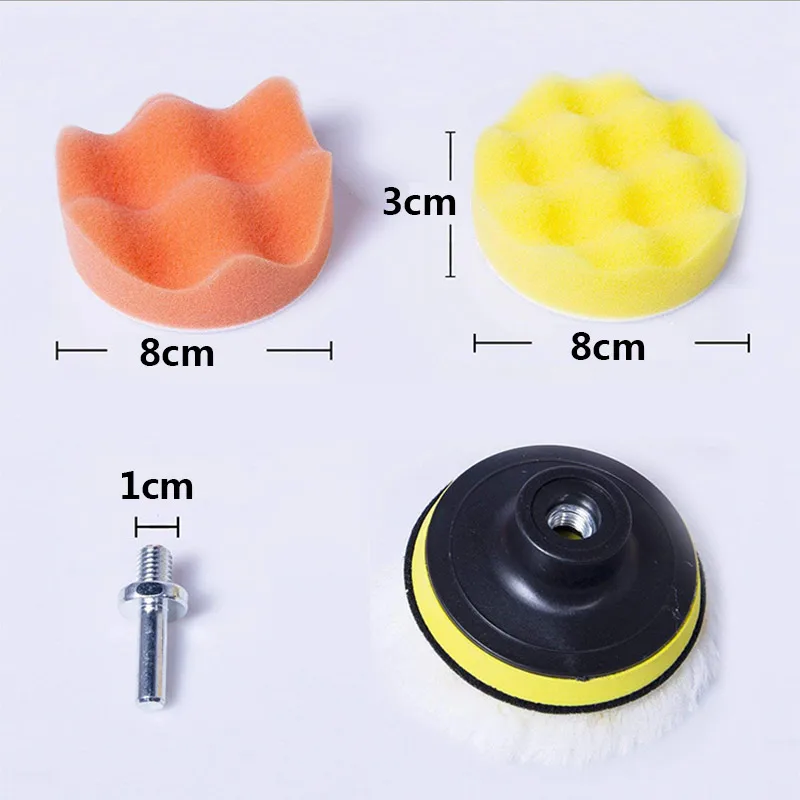 

3 inch car polishing disc 11 pieces/set of self-adhesive polishing waxing sponge wool wheel hub polishing pad for car polishing