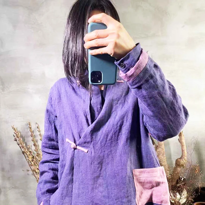 Женские свободные Ретро лоскутные куртки женские винтажные короткие пальто на