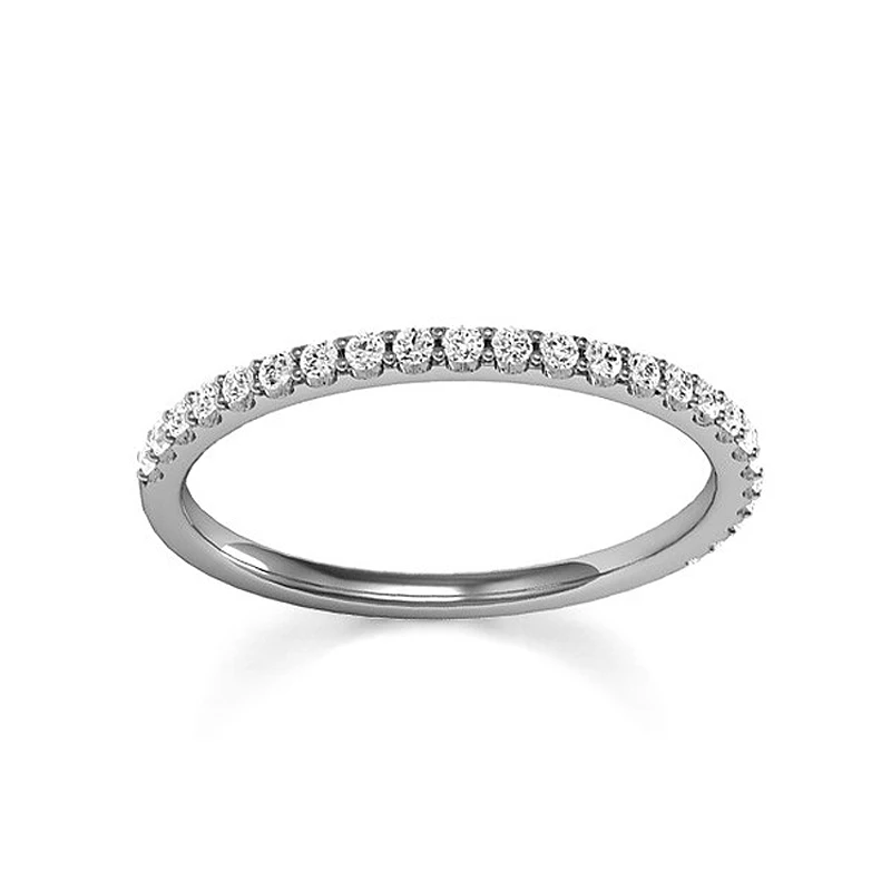 

NASIYA Solid 14k White Gold Petite Halo Moissanite Wedding Set for Women with Center Round Moissanite Engagement Ring