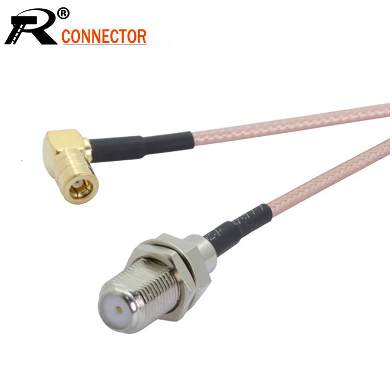 2 шт. F гнездовой разъем для SMB правый угол кабель RG316 Pigtail Jack RF коаксиальный