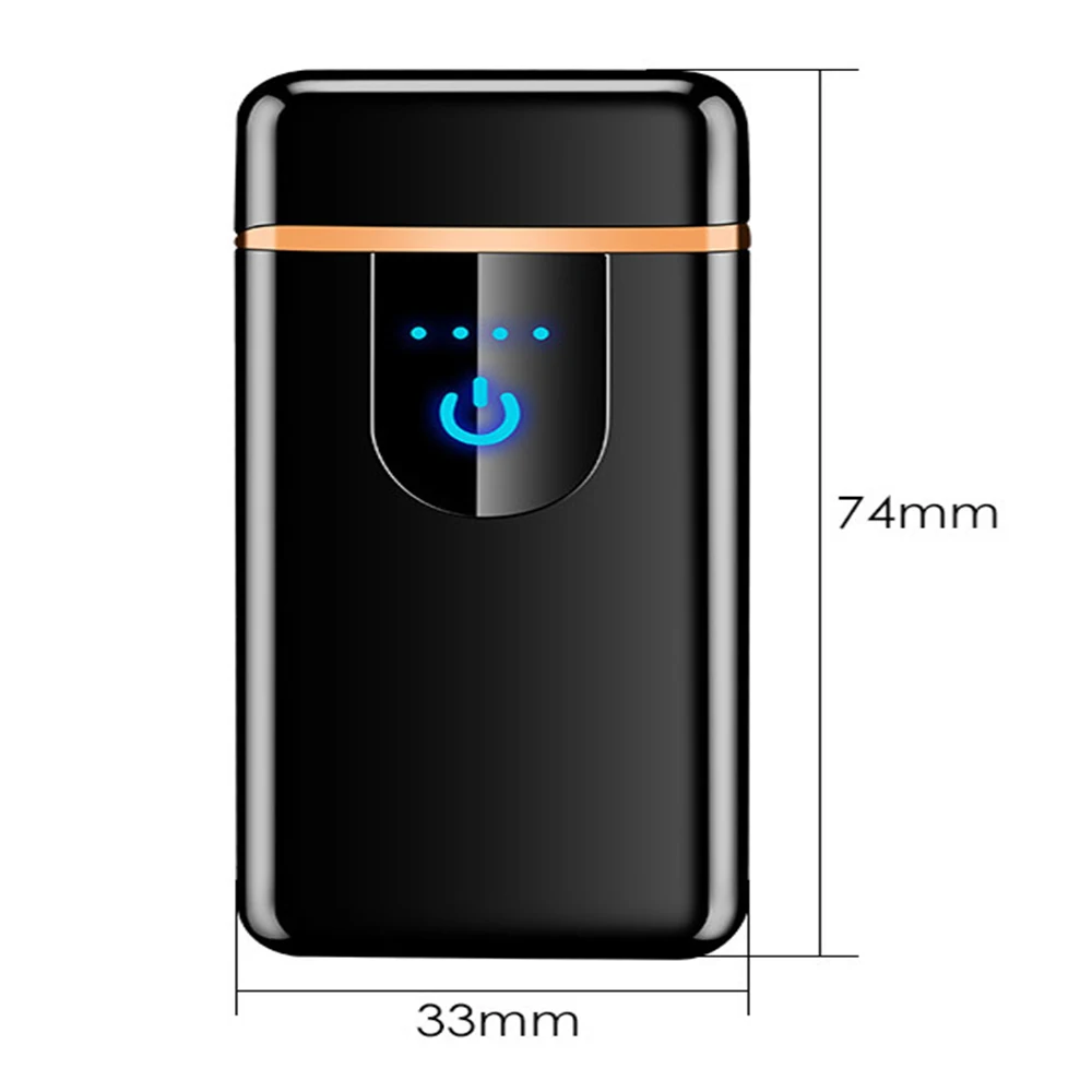 Smart Touch сенсор USB перезаряжаемая двойная дуга беспламенная плазменная электрическая зажигалка датчик отпечатков пальцев Светодиодный дисплей питания