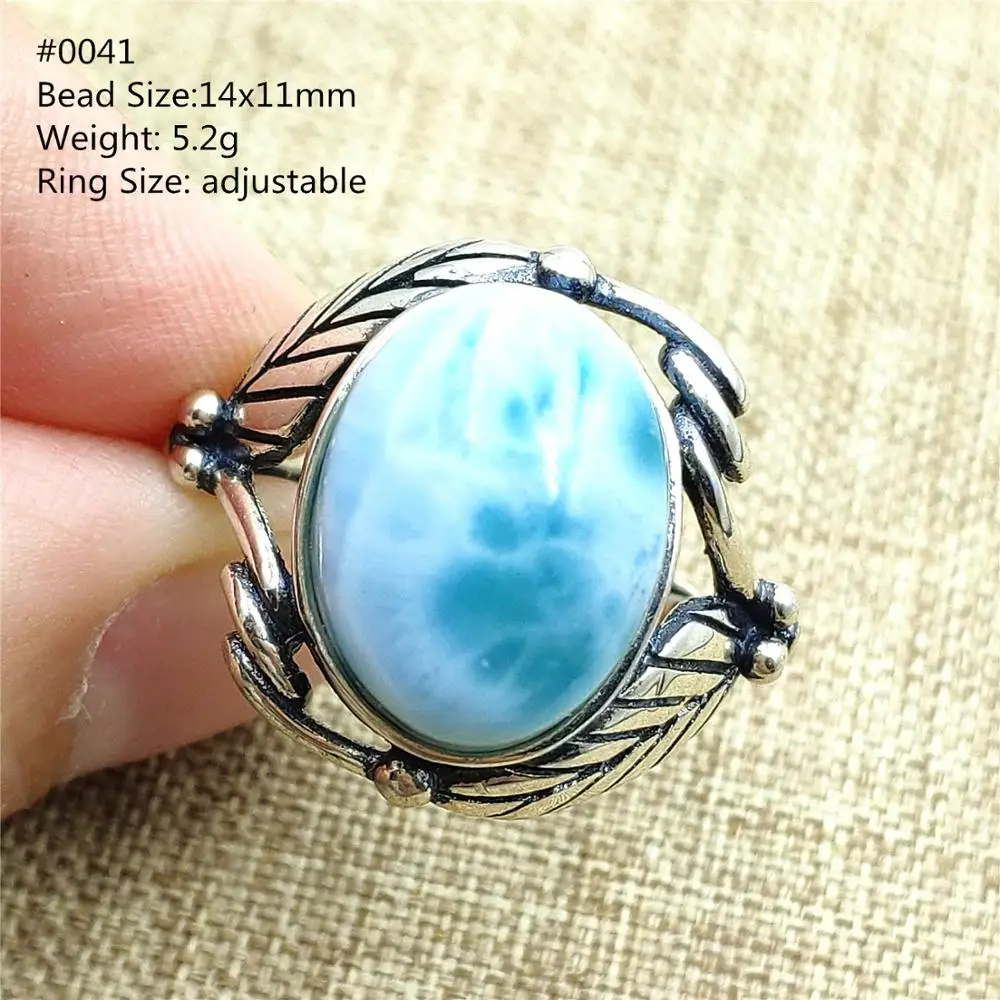 Мужское и женское кольцо с камнем AAAAAA регулируемый размер из натурального синего