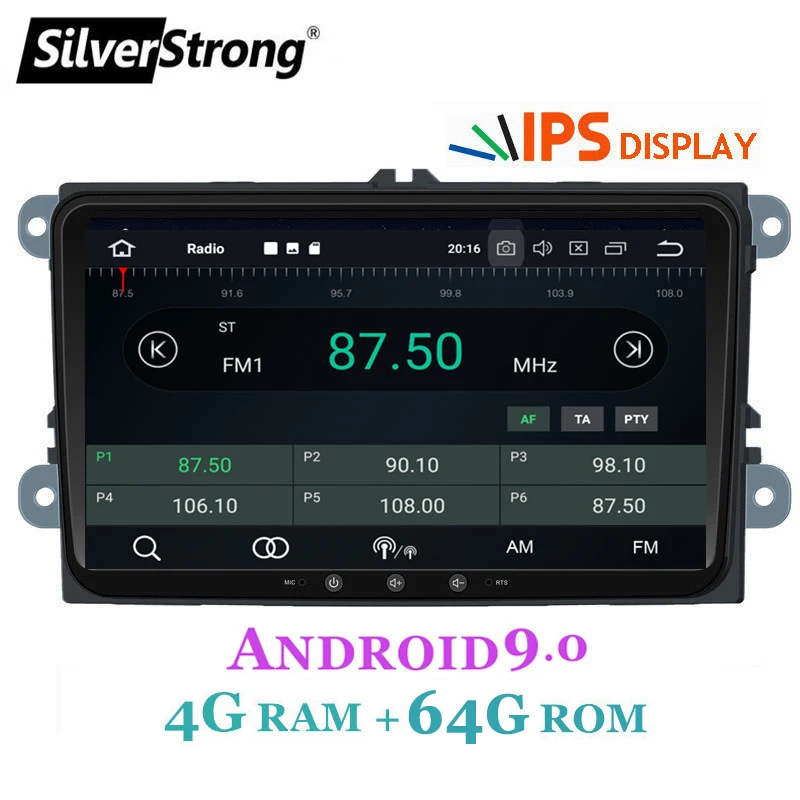 SilverStrong 2Din Android9.0 IPS Passat радио стерео для Volkswagen Golf6 Golf5 Стерео GPS Skoda Octavia 901|passat radio|passat