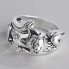 Изысканное Открытое кольцо S925 в стиле ретро с тайским котенком тотемом, ювелирные изделия, свадебные подарочные кольца для женщин