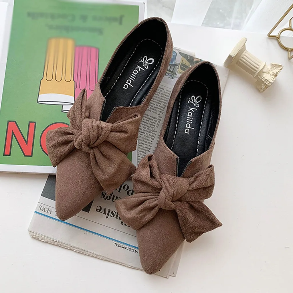 Туфли JAYCOSIN женские на плоской подошве балетки без застежки с закрытым носком