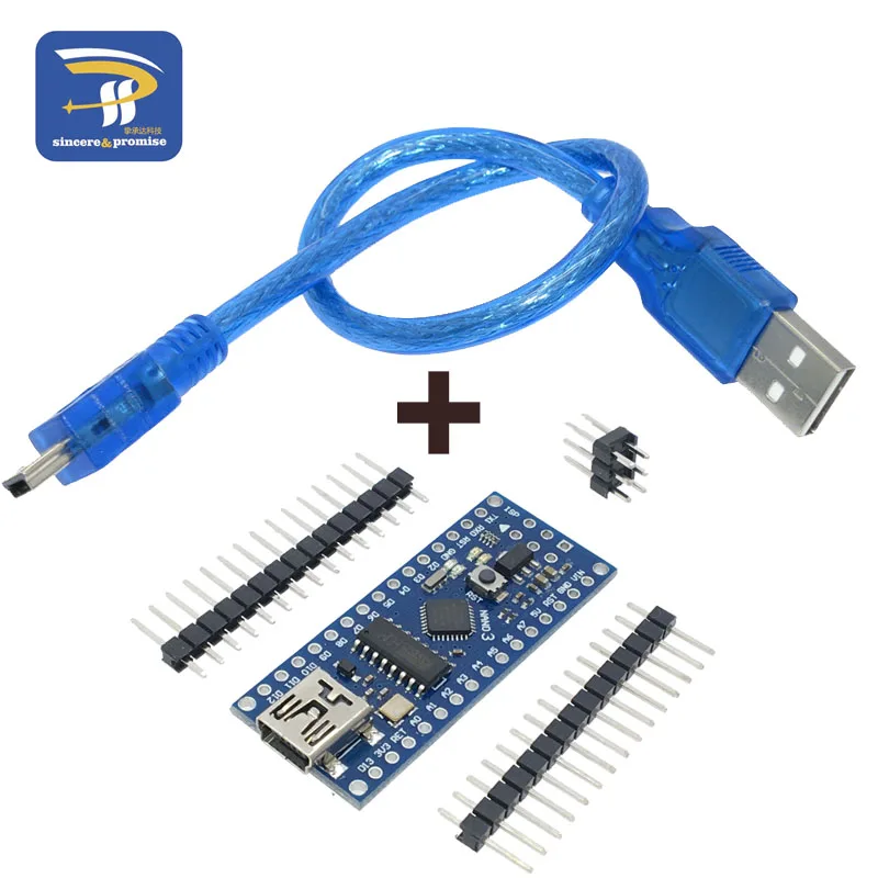 328P-MU and cable Atmega328 Мини USB Nano V3.0 ATmega328P CH340G 5 в 16 м плата микроконтроллера для Arduino 328P NANO 3,0 CH340 - Цвет: 328P-MU and cable