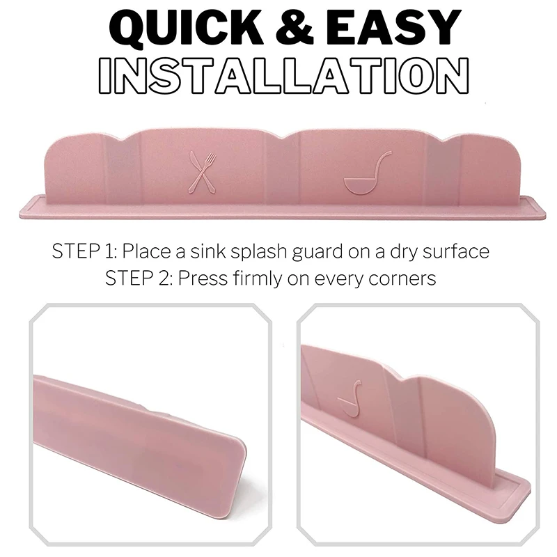 Silicone Sink Water Splash Guard for Kitchen &amp Bathroom - Easy to Clean Install Gadget Modern Design | Дом и сад