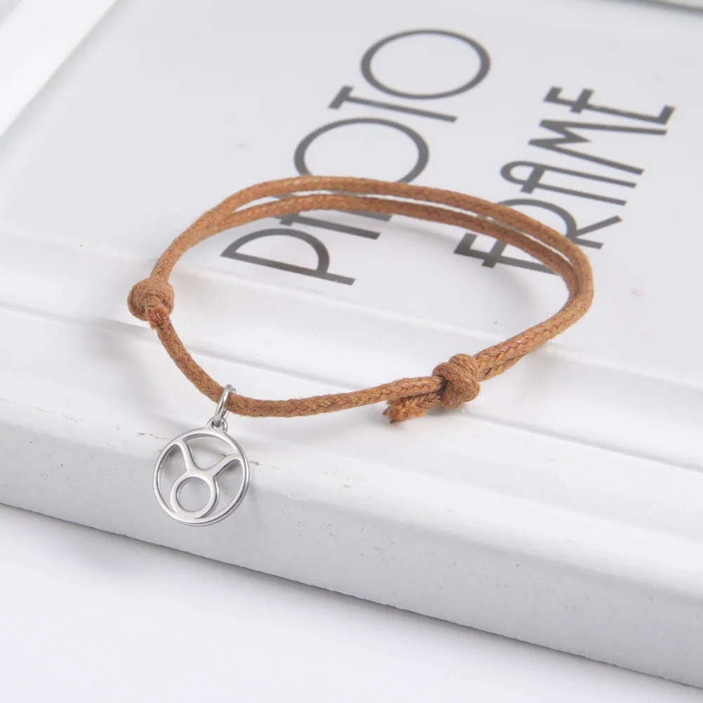 Skyrim зодиака Корейская восковая шнур браслет для влюбленных женщин мужчин