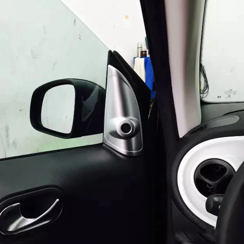 

Car Styling Cover Inner Front Head a Column Lamp Frame Triple-cornered Trim for Benz Smart Fortwo 2015 2016 2017 2018
