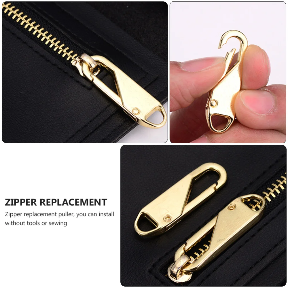 

4Pcs Detachable Zipper Pulls Zinc Alloy Zipper Tags Zipper Extension Pulls