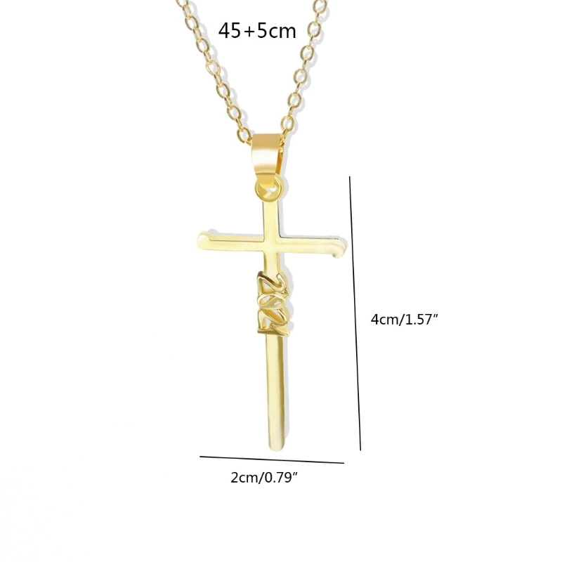 

2021 Will Be Better Cross Necklace Faith Strength Blessed Cross Pendant Necklace Unisex Christian Religious Jewelry