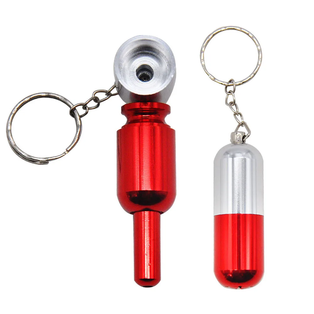 Pill Style Smoking Pipe With Metal Bowl Tobacco Herb Pipes Mini Hand Spoon Accessories |