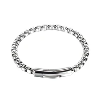 jhsl men box chain link bracelets bangles stainless steel boyfriend father gift fashion male jewelry dropship wholesale new 2021