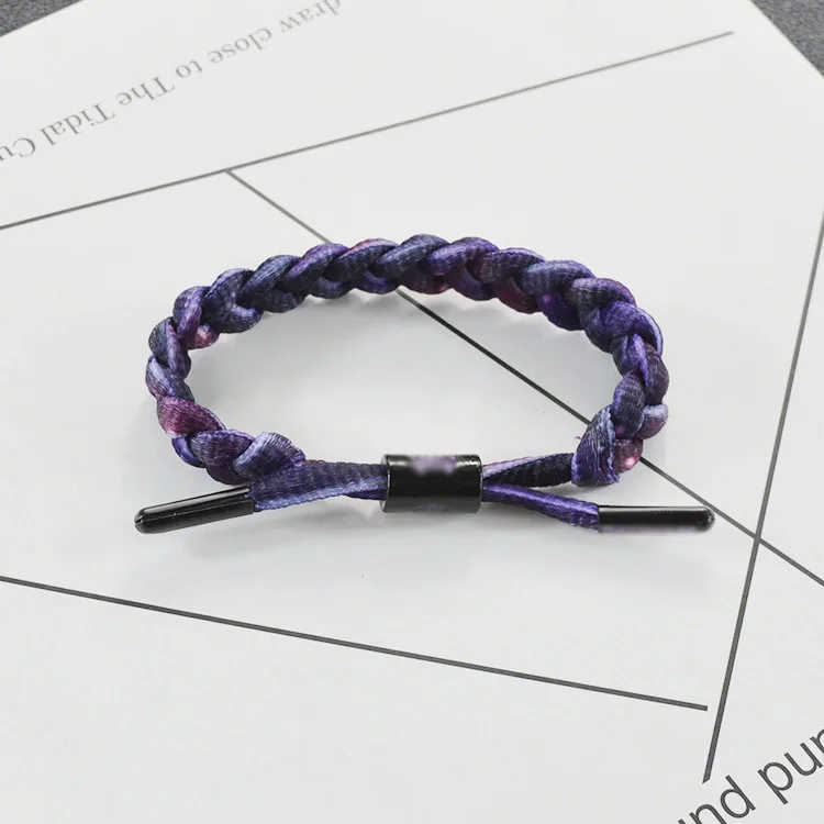 Светящийся цветной голографический светоотражающий браслет со звездным небом