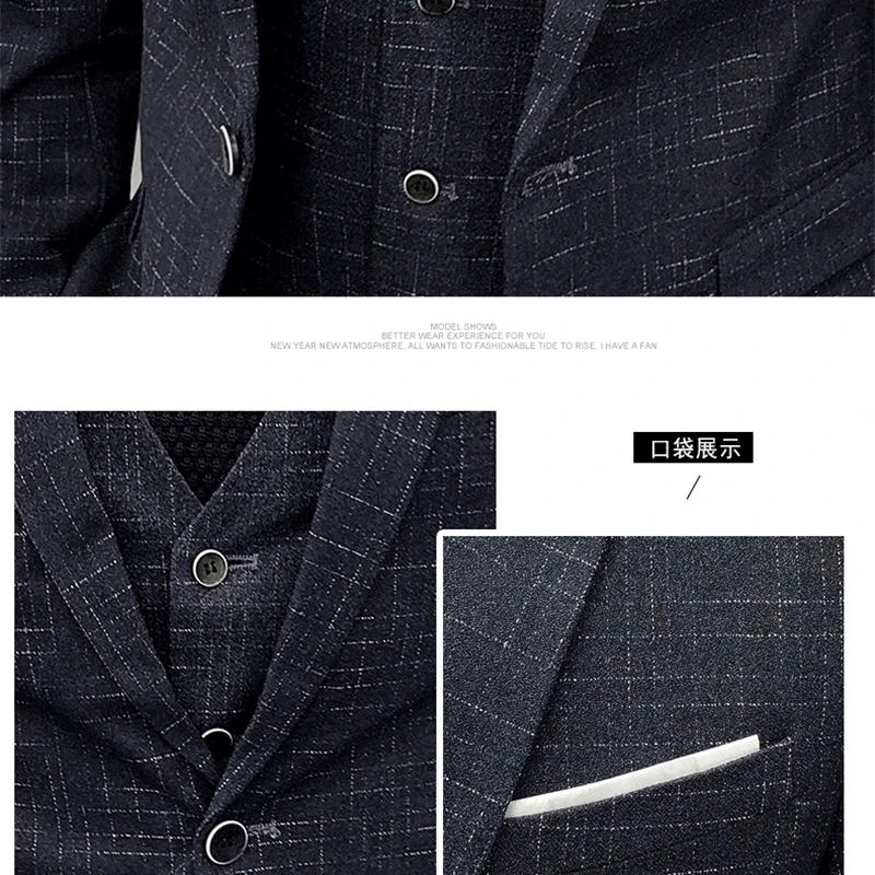 

men's moon New striped coat, pants design, men's cut suit, wedding dress
